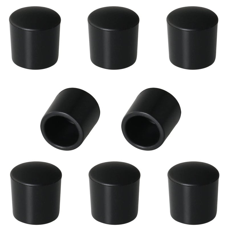 DGBRSM Door Stop Bumper Tips DGBRSM 8pcs Black 0.39 Inch Door Rubber Stop Bumper Replacement Stopper Tips Caps Protect Doors & Wall Household Door Stopper Tips Caps - Image 1